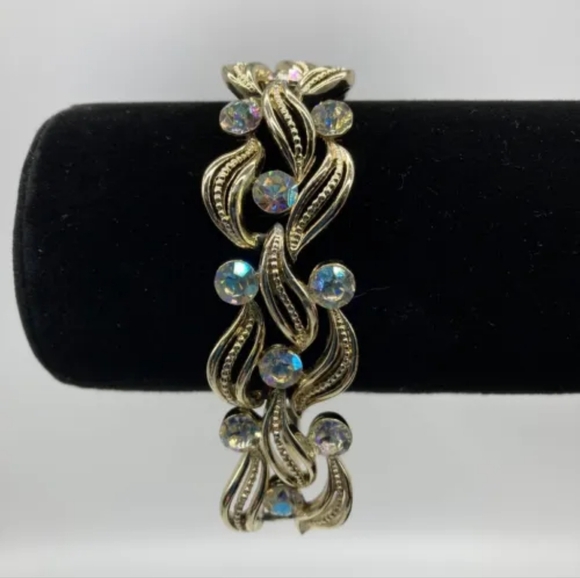 Vintage Lisners 1960's rhinestone bracelet - Picture 2 of 6